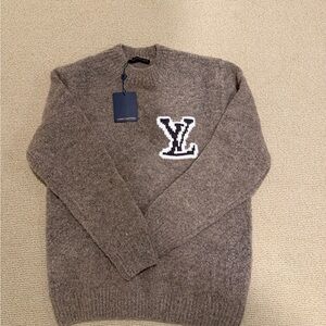 Louis Vuitton Men's Wool-Blend Logo Crewneck Sweater